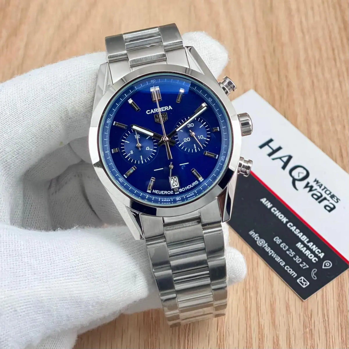 Tag carrera Argenté Bleu Chrono