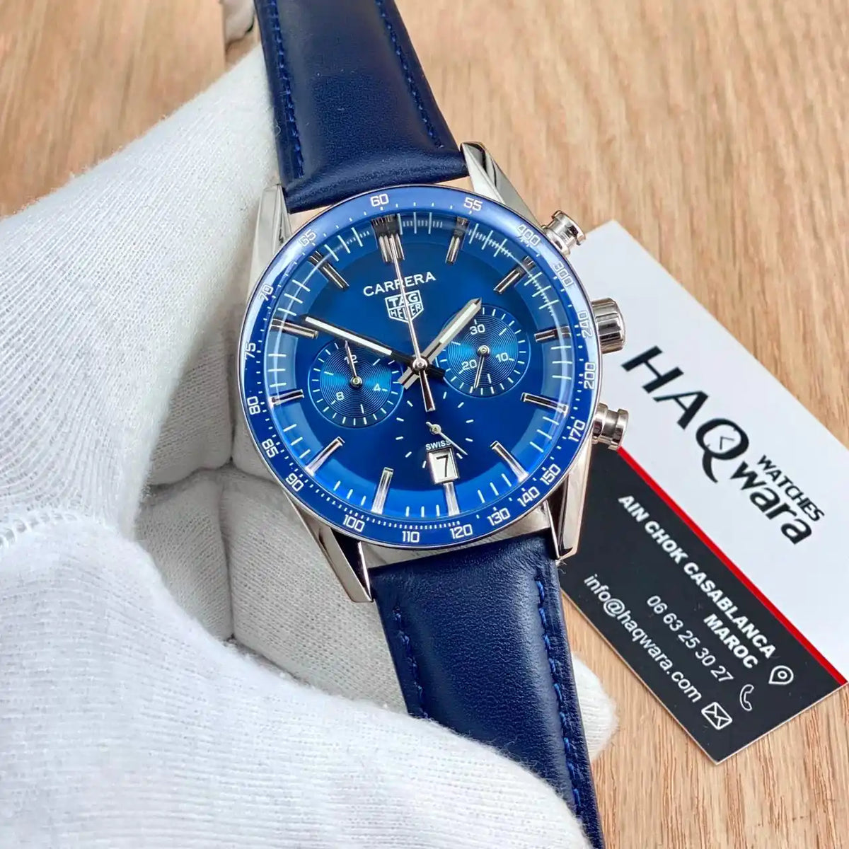 Tag carrera Argenté Bleu Chrono