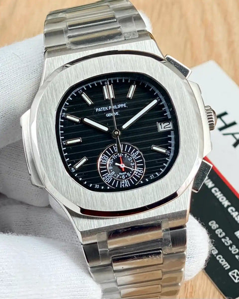 Patek Philippe Nautilus Argenté Noir Chrono 5980