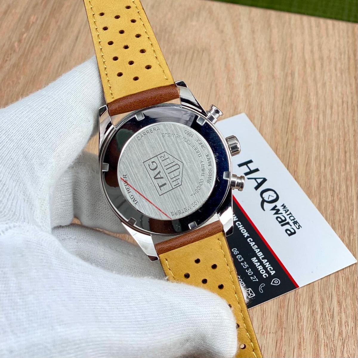 Tag carrera Argenté Marron Chrono