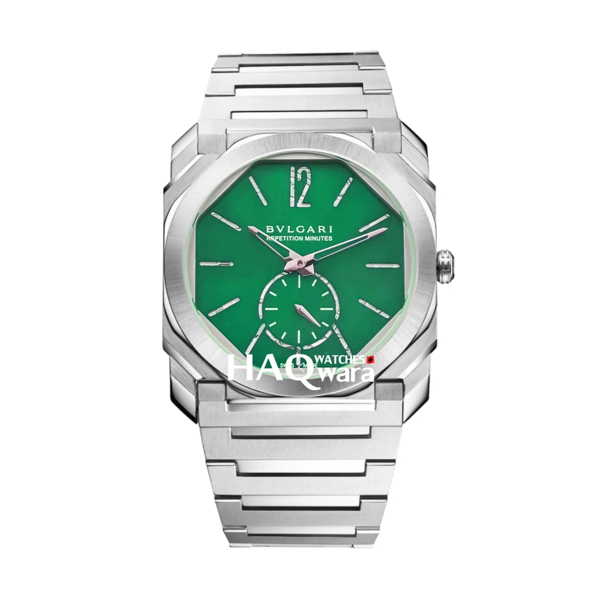 Bvlgari Octo Finissimo Argenté Vert Pour Hommes