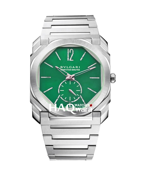 Bvlgari Octo Finissimo Argenté Vert Pour Hommes