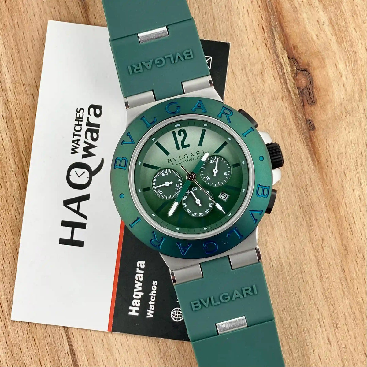 Bvlgari Argenté Vert Pour Hommes