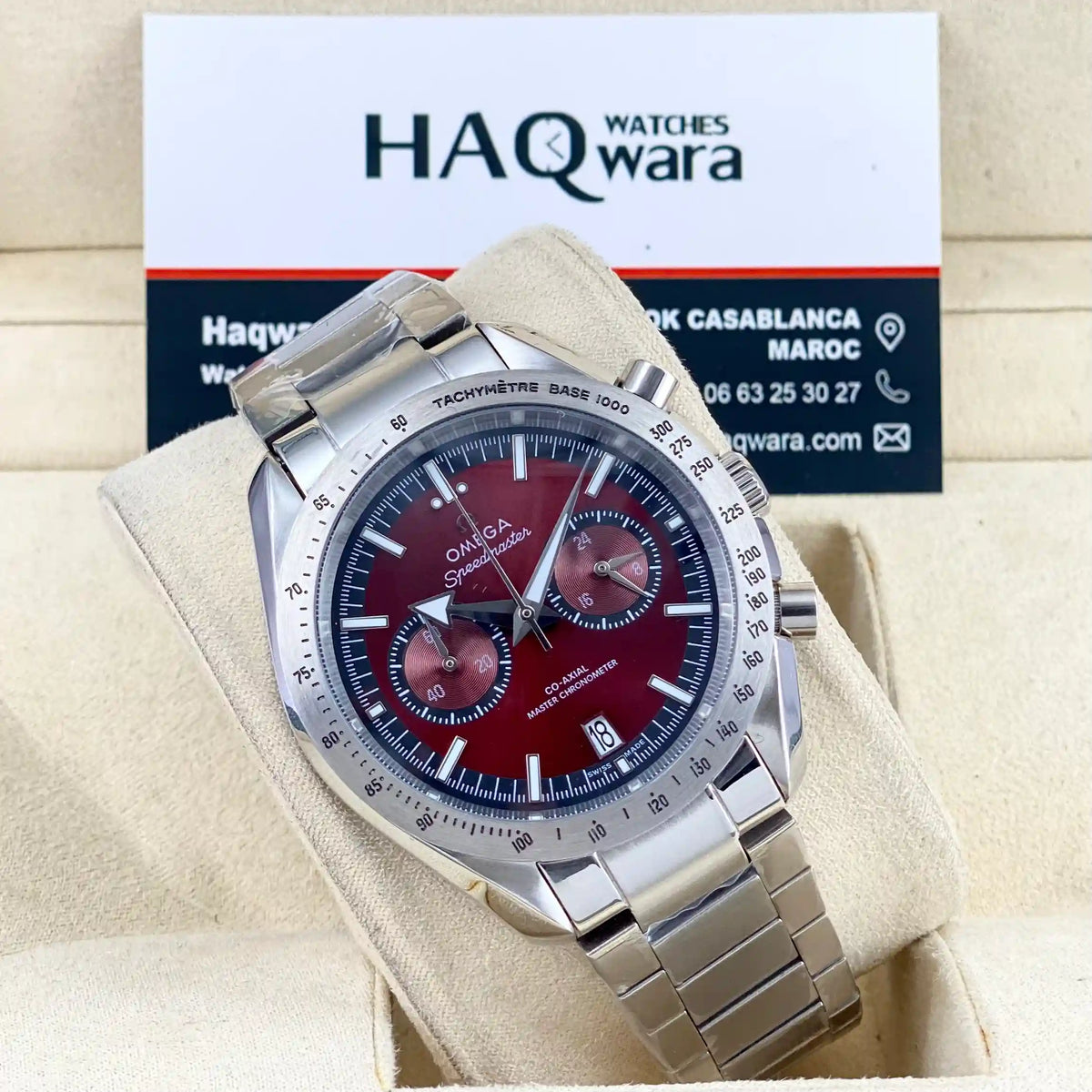 Omega Argenté Rouge