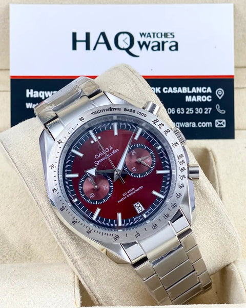 Omega Argenté Rouge