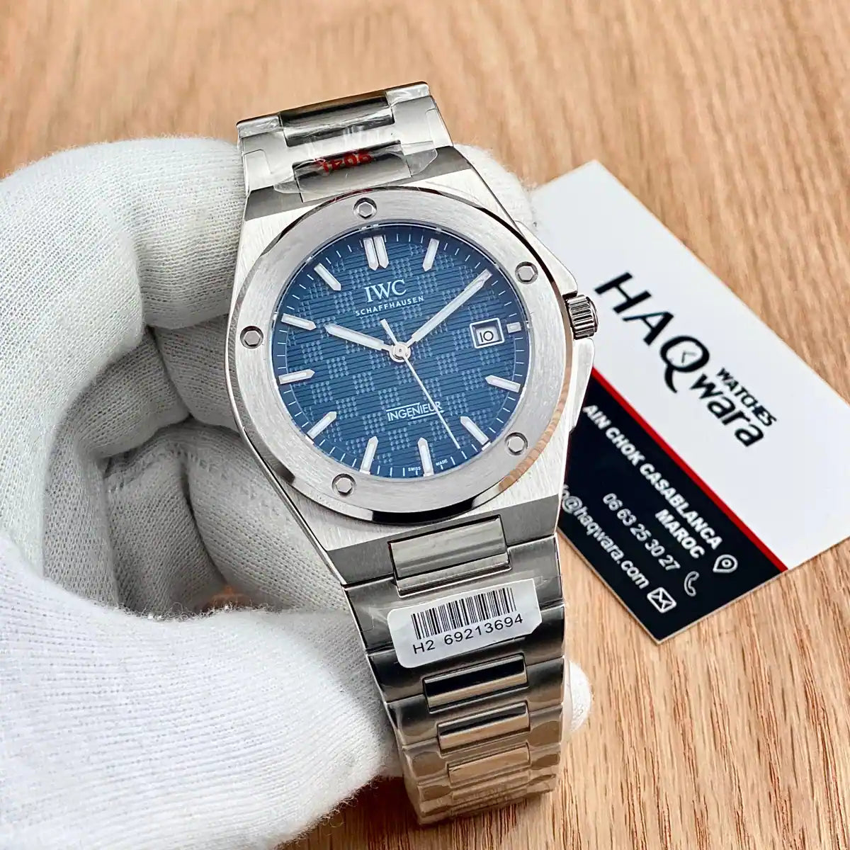 IWC INGENIEUR Argenté Bleu Automatique