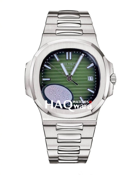 Patek Nautilus Argenté Vert