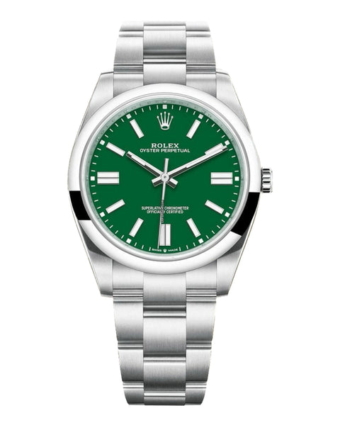 Oyster Perpetual 41 Argenté Verte