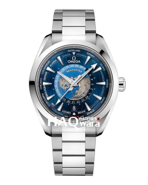 Omega Aqua Terra Argenté Bleu