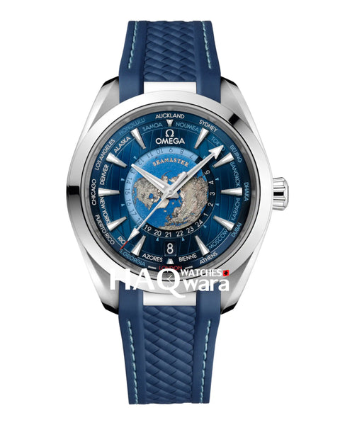 Omega Aqua Terra Argenté Bleu