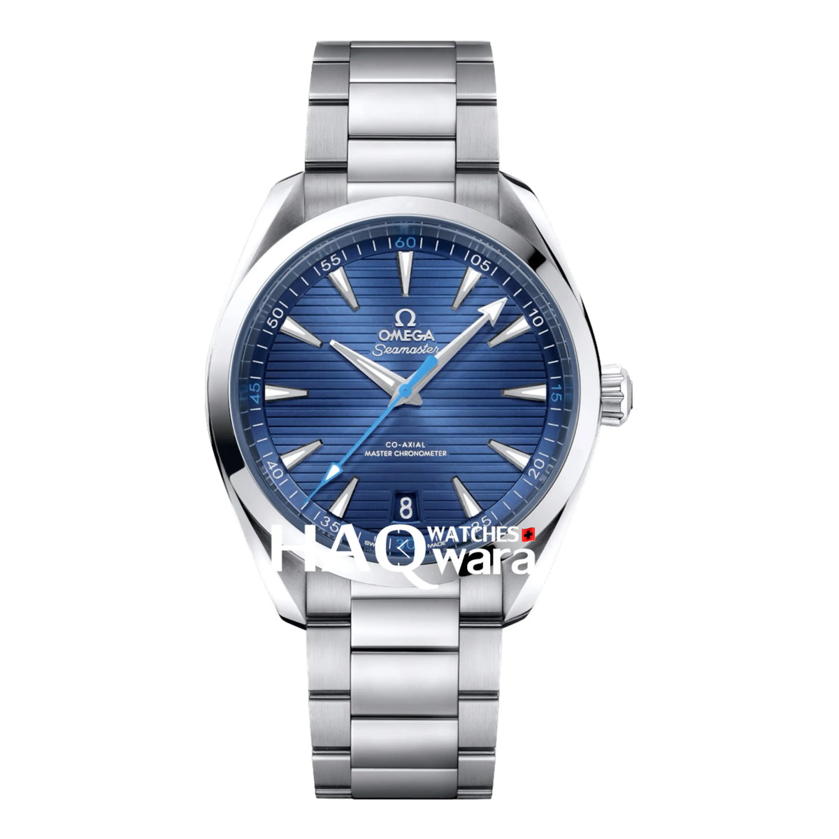 Omega Aqua Terra Argenté Bleu