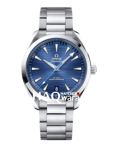 Omega Aqua Terra Argenté Bleu