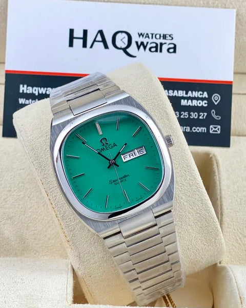 Omega Seamastr Day-Date Argenté Vert