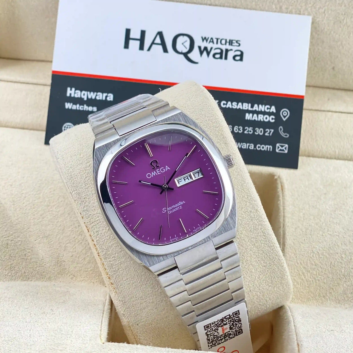 Omega Seamastr Day-Date Argenté Violet