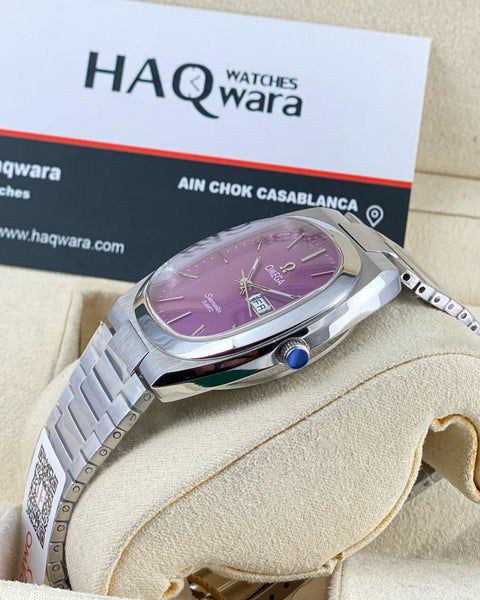 Omega Seamastr Day-Date Argenté Violet