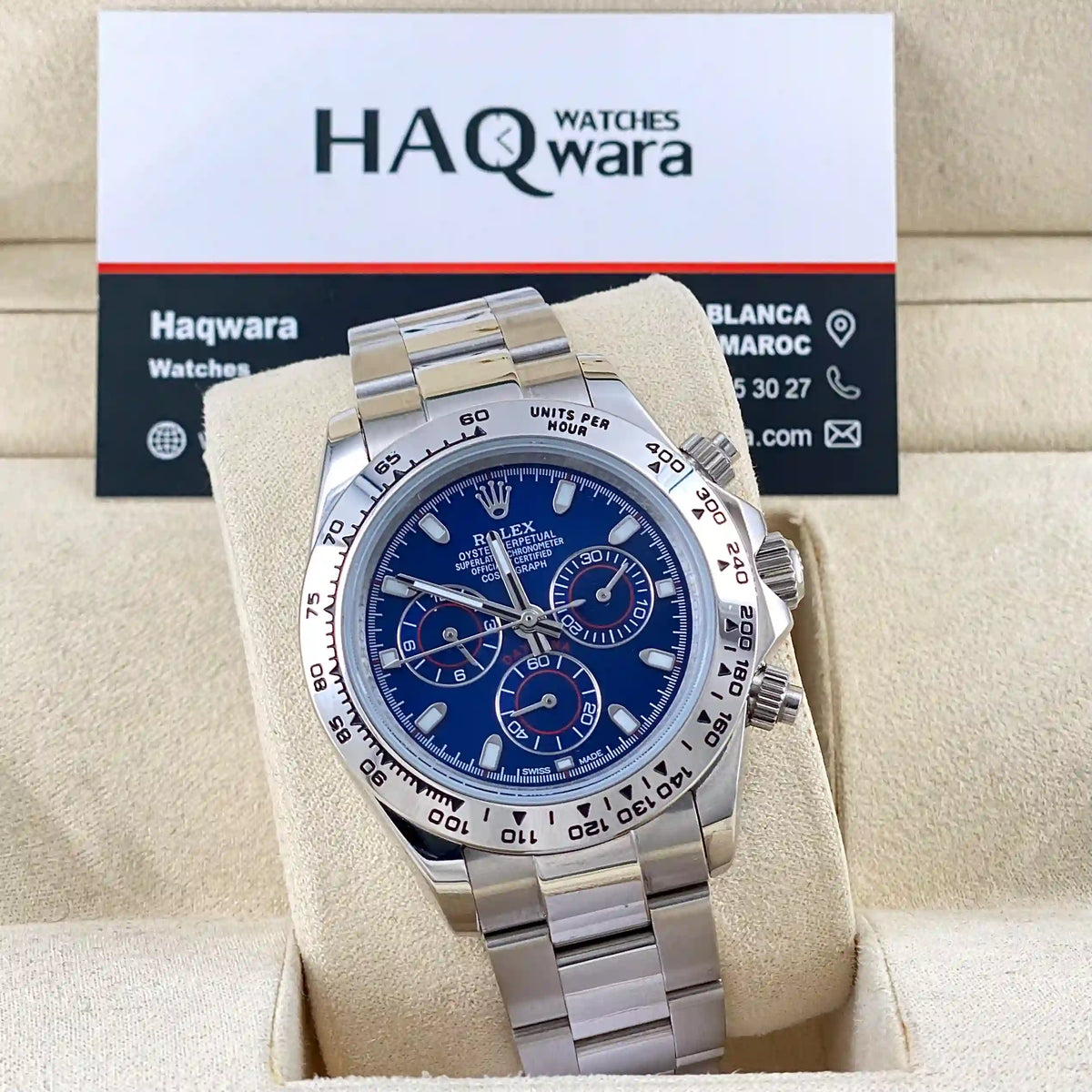 Daytona Argenté Bleu Automatique